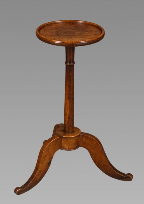 A Fine 18th Century Elm and Oak Candlestand