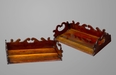 A Fine and Rare Pair of Specimen Wood Book Trays Attributed to Gillows