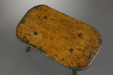 Early 19th Century Beech and Green Painted Primitive Large Stool