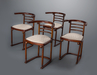 A Set of Four Josef Hoffmann "Die Fledermaus" Chairs by Mundus