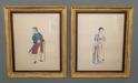 An Exquisite and Important Pair of Chinese Paintings on Silk of a Dutch Couple, c. 1760