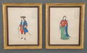 An Exquisite and Important Pair of Chinese Paintings on Silk of a Portuguese Couple, c. 1760