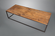 A Good Cherry and Metal Mounted Coffee Table