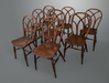 An Assembled Set of Eight Hoop Back Gothic Windsor Side Chairs