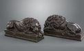 Fine and Large Pair of Grand Tour Marble Figures of Recumbent Lions