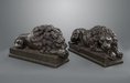 Fine and Large Pair of Italian Grand Tour Marble Figures of Recumbent Lions