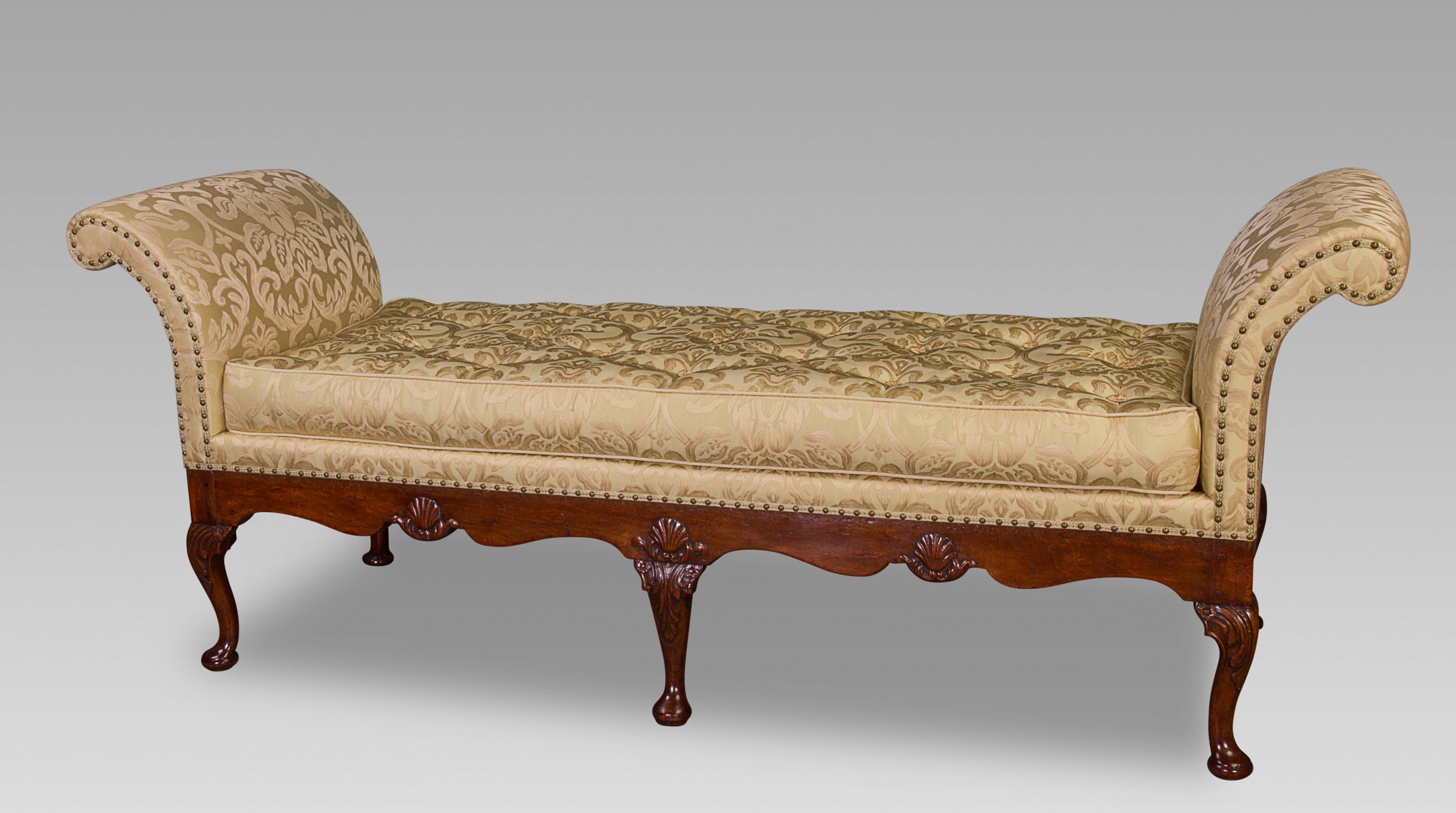 A Rare George II Walnut & Shell Carved Day-Bed – Michael Pashby Antiques